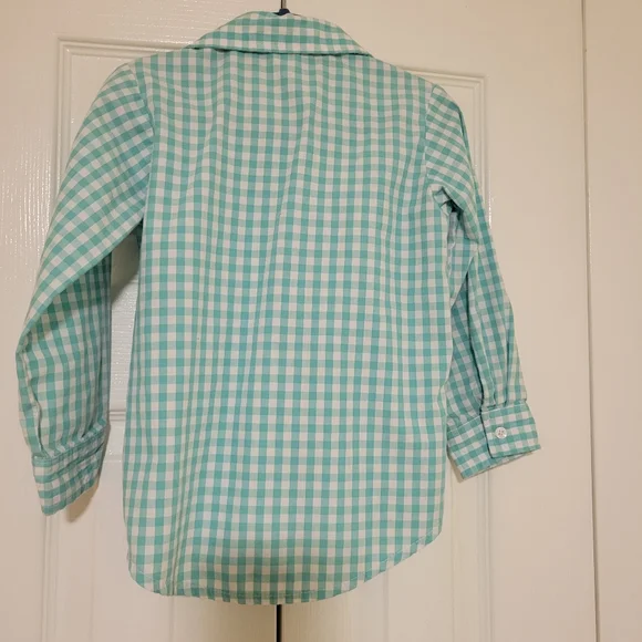Two teal blue button-down shirts, boys size 4T - Picture 7 of 14